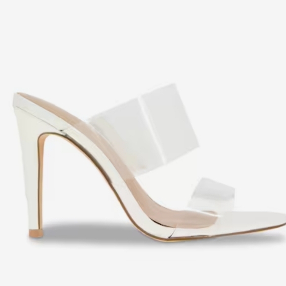 🎀Clearance🎀 NEW BCBG Jordie Clear Sandals clear straps, cushioned soles Size 8 - Picture 4 of 6